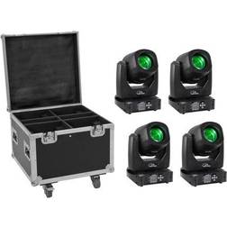 EUROLITE Set 4x LED TMH-B90 Case with wheels