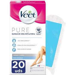 Veet "Kroppshårsvaxremsor Känslig hud 20 antal"