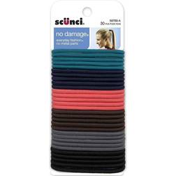 Scunci No Damage Effortless Beauty Large Multicolor Elastics, 30-Count