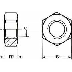 M 20 DIN 934-8 FZB stålmøtrik a 25 - 25 stk.