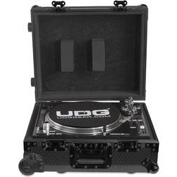 UDG U 91029 BL2 Flight-case black avec trolley pour platines vinyles