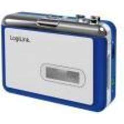 LogiLink UA0393 Tragbarer Kassettenspieler Blue Silber