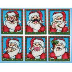 Plastic canvas Jultomte Selfie 6-pack