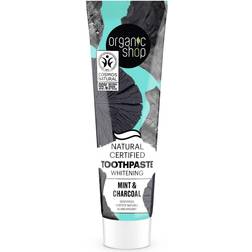 Organic Shop Toothpaste Whitening Mint & Charcoal 100