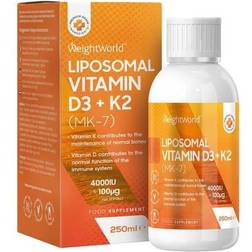 WeightWorld Liposomal Vitamin D3 + K2 - Premium Liquid Supplement