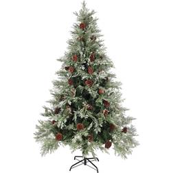 vidaXL Illuminated Green/White Christmas Tree 120cm