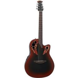 Ovation CE44-RRB Celebrity Elite Mid Depth Reverse Red Burst guitare électro-acoustique folk