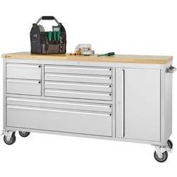 Trinity 66 in. Stainless Steel Rolling Workbench instock TLS-4813