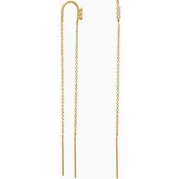 Stine A Three Dots Double Chain Earring - Gold/Transparent