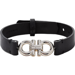 Ferragamo Double Sided Gancini Bracelet - Silver/Gold/Black