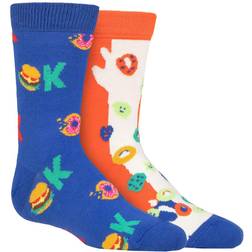 Happy Socks Kid's Okay Cereals Socks 2-pack - Multi