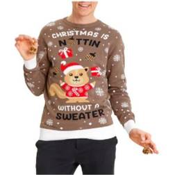 Jule Sweaters Christmas is Nuttin Without a Sweater Unisex - Grey/Brown