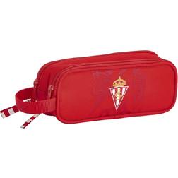 Safta Sporting Gijon Double Pencil Case Red