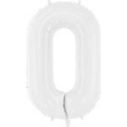 PartyDeco Tal Folieballoner Hvid