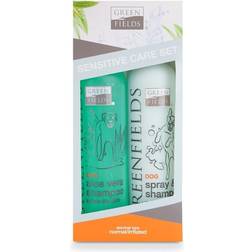 Greenfields skånsomt plejesæt hundeshampoo spray 2x250