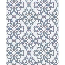 EDEM 85037BR30 Baroque wallpaper metallic highlights white blue purple 5.33 m2