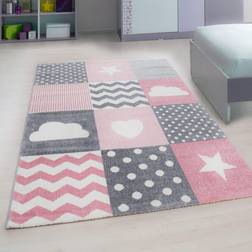 Kinderteppich Kids 620 Inch Pink 120 x 120 cm