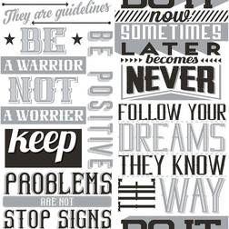 Noordwand Wallpaper Friends & Coffee Words and Letters Black and White