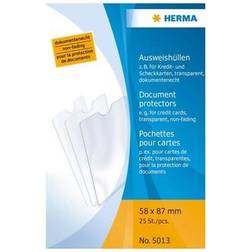 Herma protective pocket for 58 x 87 mm transparent (pack of 25)