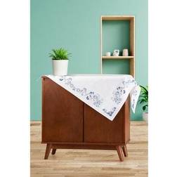 Duftin Stickpackung Mitteldecke Blaue Blumen