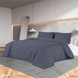 vidaXL Set Duvet Cover Grey
