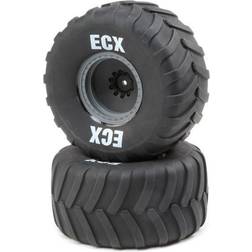 Right/Left Premounted Tire, Gray Wheel (2) 1/10 2WD Axe MT