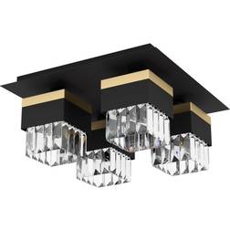 Eglo Barrancas loftlampe, sort/guld Pendel