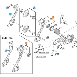 Shimano M9000 yderplade bagskifter carbon sgs