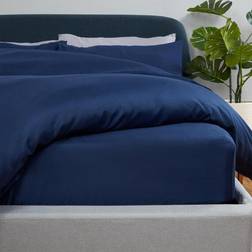 Brentfords Brentfords Plain Fitted Bed Sheet Blue (200x152cm)