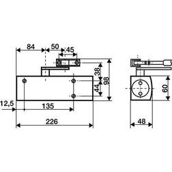 Geze Türschließer TS2000V 2-4ohne 103386 Silberfarbig