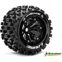 Minicars Tire & Wheel MT-ROCK 3,8" Black 0-offset (2)