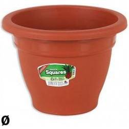 Pot Squares Dem Marron - 14 cm