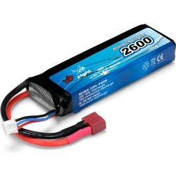 Minicars Vapex LiPo-Batteri 2S 7.4V 2600mAh 30C T-Kontakt, Vapex