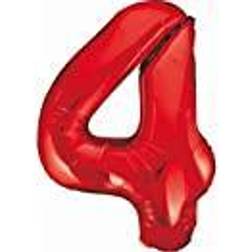 GoDan Foil balloon Number 4 red, 85cm