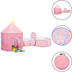 vidaXL Tente de Jeu pour Enfants Tente de Jouets pour Tout-petits Maison de Tente de Balle pour Filles Intérieur Extérieur Rose 301x120x128 cm