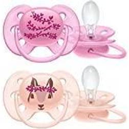 Philips Avent Chupete Ultra Soft 6-18m Rosa 2uds
