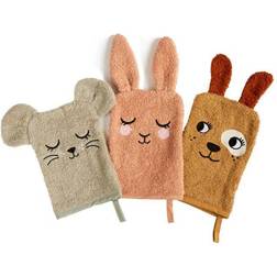 Roommate Bunny Mouse Dog Washand 3 Stuks