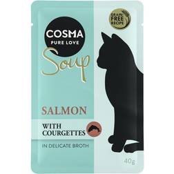 Cosma Soup 12 x 40 g Umido Per Gatto - Salmone Con Zucchine