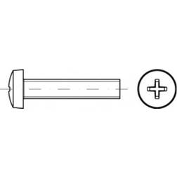 Toolcraft TO-5431209 Linjeskruv M5 40 Kryssfördjupning Pozidriv ISO 7046 Stål Galvaniserat 500