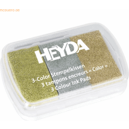 Heyda 3-färg stämpelkudde 9 x 6 cm (Metallic)