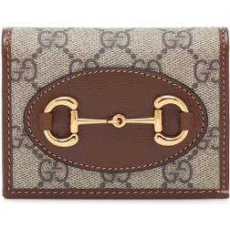 Gucci Horsebit 1955 Bedrucktes Portemonnaie Aus Beschichtetem Canvas Mit Lederbesätzen - Neutral