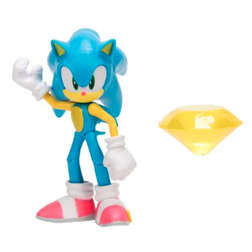 Sonic the Hedgehog 4 Inch Figure Modern with Yellow Chaos Emerald