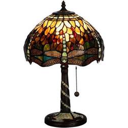 Nostalgia Trollslända Oliv Tiffany 30cm Bordslampa