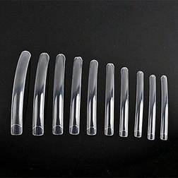 FlyItem 100 Pcs Curve Extra Long False Nail Tips Acrylic Fake Nail Kit