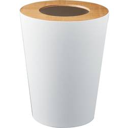 Yamazaki Home Rin Round Trash Can WH