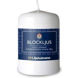 Liljeholmens Blockljus Vit 10cm Stearinljus