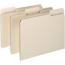 Oxford Essentials File Folders, 1/3-Cut Tab, Letter Manila, 100/Box 752