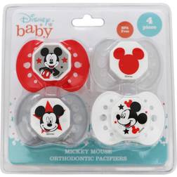 Cudlie Disney Mickey Mouse Baby Boy 4 Pack of Pacifier, Winkin Mickey