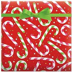 Candy Cane Joy Christmas Rolled Gift Wrap (1 Giant Roll, 61 sq ft. Heavyweight, Tear-Resistant, Holiday Wrapping Paper