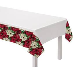 Amscan 84" Christmas Poinsettia Plastic Table Covers, 6ct. MichaelsÂ Multicolor 84"